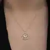 Gümüş Rose Kar Tanesi Kadın Kolye