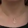 Gümüş Rose Kar Tanesi Kadın Kolye