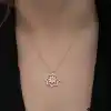 Gümüş Rose Kar Tanesi Kadın Kolye