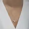 Gümüş Rose Kelebek Kadın Kolye