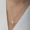 Gümüş Rose Kelebek Kadın Kolye