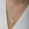 Gümüş Rose Kelebek Kadın Kolye
