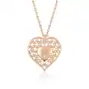 ​Gümüş Rose Kişiye Özel Kalbin İçinde Kalp Bayan Kolye
