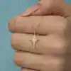 Gümüş Rose Kutup Yıldızı Kadın Kolye
