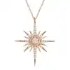 Gümüş Rose Kutup Yıldızı Kadın Kolye