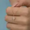Gümüş Rose Kutup Yıldızı Kadın Kolye