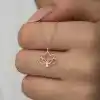 Gümüş Rose Lotus Çiçeği Kadın Kolye