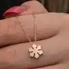Gümüş Rose Minimal Kar Tanesi Kadın Kolye