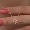 Gümüş Rose Minimal Kar Tanesi Kadın Kolye