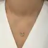 Gümüş Rose Minimal Kelebek Bayan Kolye