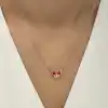 Gümüş Rose Minimal Kelebek Bayan Kolye