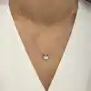Gümüş Rose Minimal Kelebek Bayan Kolye