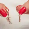 Gümüş Rose Sallantılı Başak Kadın Küpe