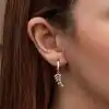 Gümüş Rose Sallantılı Başak Kadın Küpe