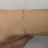 Gümüş Rose Sonsuzluk Kadın Bileklik