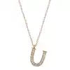 Gümüş Rose U Harfi Kadın Kolye