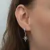 Gümüş Sallantılı Kutup Yıldızı Kadın Küpe