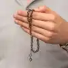 Gümüş Şeffaf Kazaz Püsküllü Sıkma Kehribar Tesbih