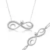 Gümüş Sonsuzluk Aşk Bayan Set