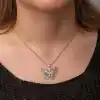 Gümüş Telkari Kelebek Kadın Kolye