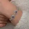 Gümüş Telkari Yakut Taşlı Kadın Bileklik