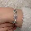 Gümüş Telkari Yakut Taşlı Kadın Bileklik