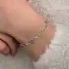 Gümüş Telkari Yaprak Desenli Kadın Bileklik