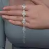 Gümüş Üç Yaprak Telkari Kadın Bileklik