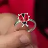 Gümüş Uğur Böceği Çocuk Kız Yüzük