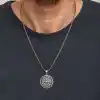 Gümüş Viking Pusula Erkek Kolye