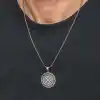 Gümüş Viking Pusula Erkek Kolye