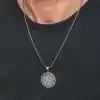 Gümüş Viking Pusula Erkek Kolye