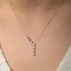 Gümüş Zirkon Sıra Taşlı Kadın Kolye