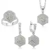 Gümüş Zirkon Taşlı Bayan Set