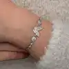 Gümüş Zirkon Taşlı Kelebek Kadın Bileklik