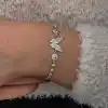 Gümüş Zirkon Taşlı Kelebek Kadın Bileklik