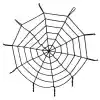 Halloween Cadılar Bayramı Örümcek Ağ Dekor Siyah 1.5 Metre