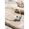 Handmade Bohem Beyaz Nazar Kolye