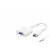 Hdmi To Vga Dişi Ses Çıkışlı Görüntü Dönüştürücü 1080P - Beyaz HDX2019B
