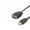 Hdmi To Vga Görüntü Kablosu 1080P 1.8 M - Siyah HDX7872