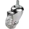 Hts 302 - 50x20 mm Şeffaf Makaralı Vidalı Teker