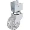Hts 328 - 50x20 mm Şeffaf Makaralı Kısa U Tablalı Teker 4 Adet