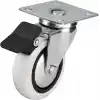 Hts 353 - 75x25 mm PVC Makaralı Tablalı Frenli Teker 4 Adet