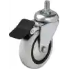 Hts 354 - 75x25 mm PVC Makaralı Vidalı Frenli Teker 4 Adet