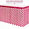 Kalpli Metalize Masa Eteği Kırmızı 75x300 cm