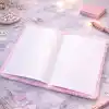 Kalpli Pembe Peluş Defter