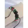 Karışık Renk İpli Deri Erkek Bileklik