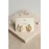 Kelebek Model Çiçekli Kadın Küpe