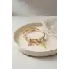 Kelebek Model Gold Renk Pembe Charmlı Bileklik