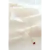 Kırmızı Gül Figürlü Kolye